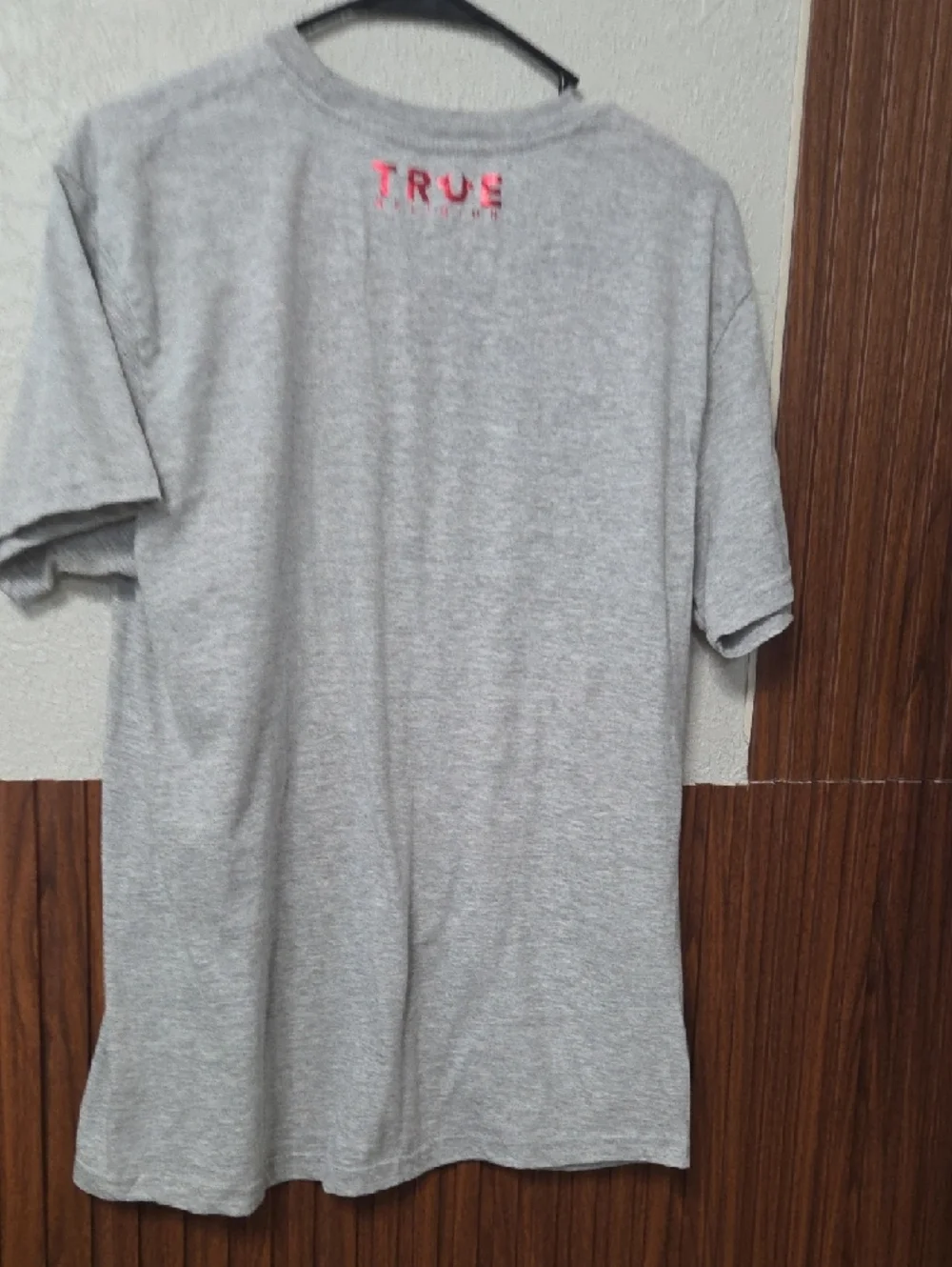 Short-Sleeve Crew T-Shirt — Heather Gray with Red Logo Large Sz [1029]